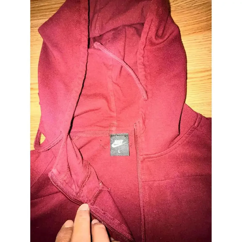 Nike Red Full-Zip Hoodie L‎